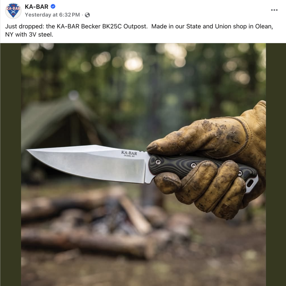 Just dropped: the KA-BAR Becker BK25C Outpost. Just dropped: the KA-BAR Becker BK25C Outpost.