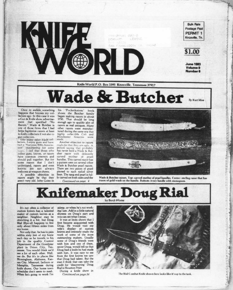 Knife World June 1983 Issue (Hard Copy)
