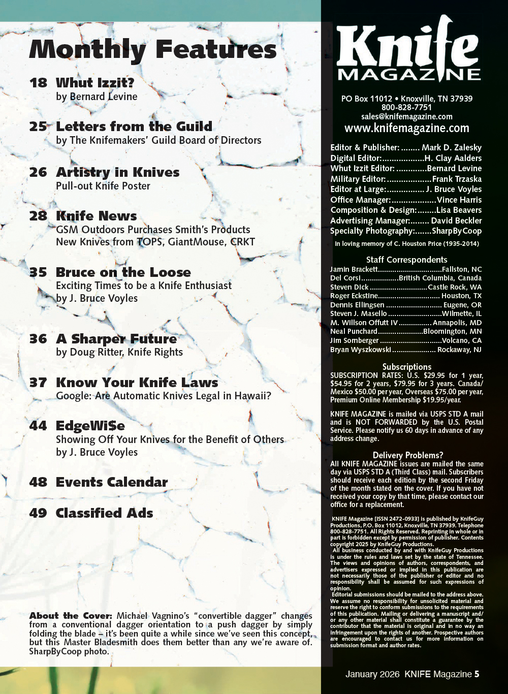 Knife Magazine January 2026 Issue Hard Copy - Image 3