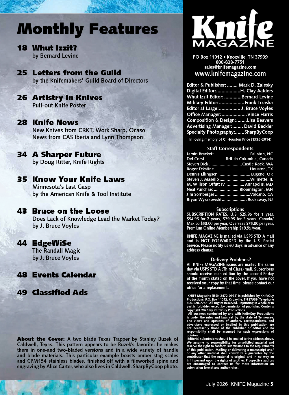 Knife Magazine July 2026 Issue Hard Copy - Image 3