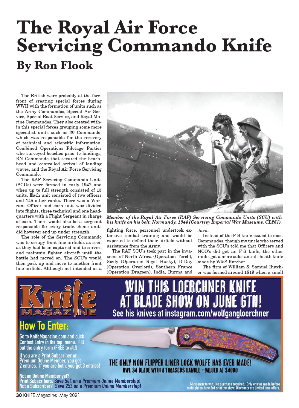 Royal Air Force Servicing Commando Knife