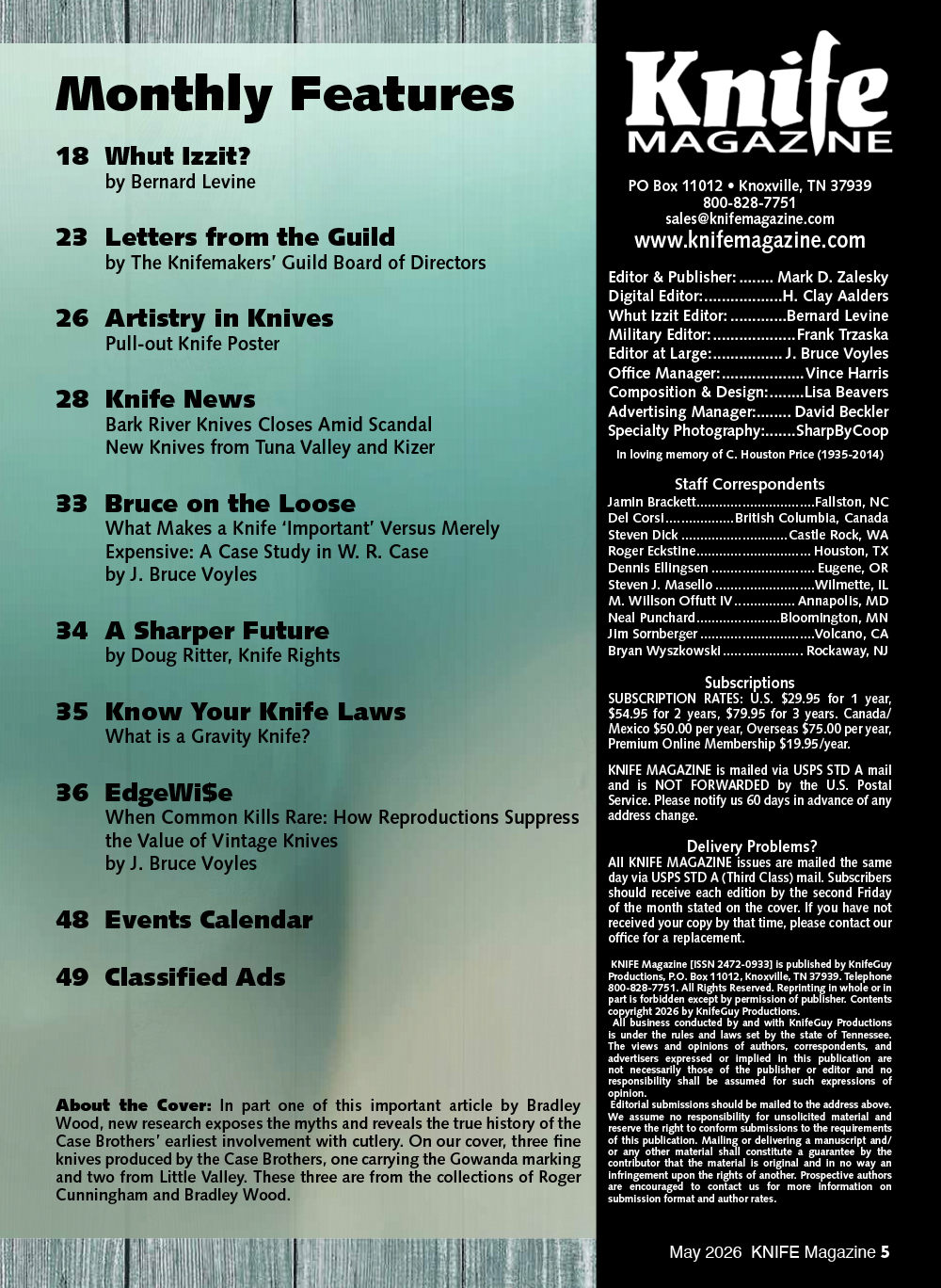 Knife Magazine May 2026 Issue Hard Copy - Image 3