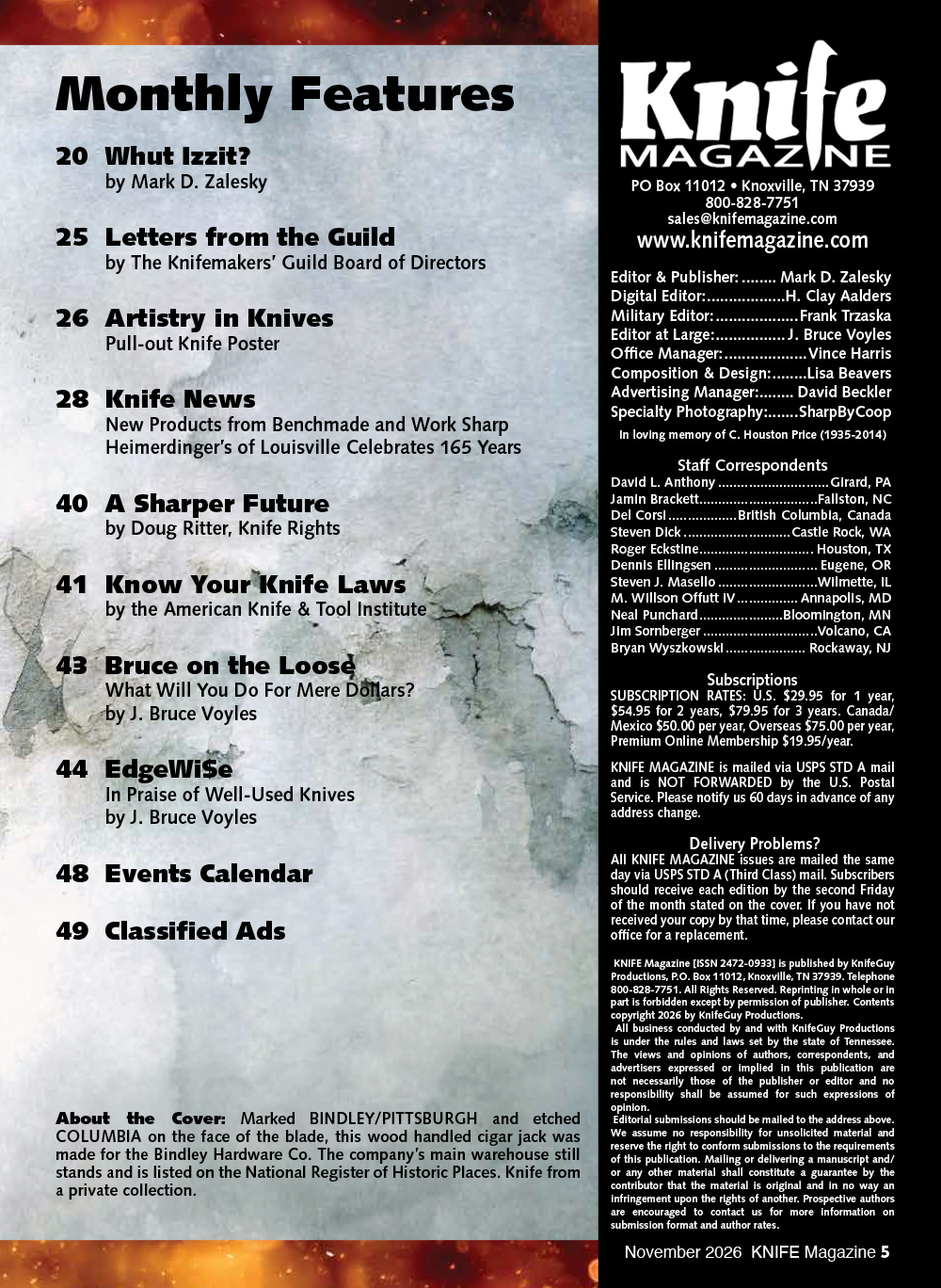 Knife Magazine Nov 2026 Issue Hard Copy - Image 3