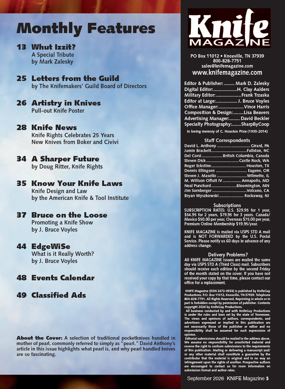 Knife Magazine Sept 2026 Issue Hard Copy - Image 4