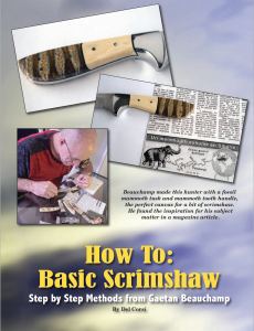 How to Scrimshaw