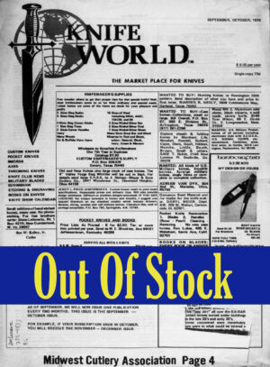 Knife World September 1976 Issue (Hard Copy)