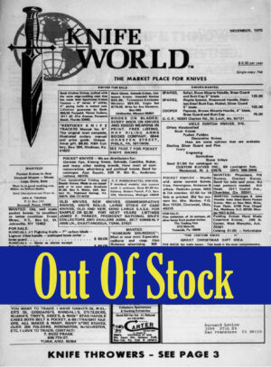 Knife World December 1975 Issue (Hard Copy)